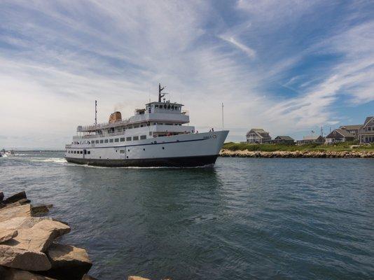 Block Island ferry heading back from the island