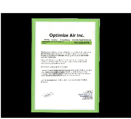 Thanx to Optimize Air Inc.