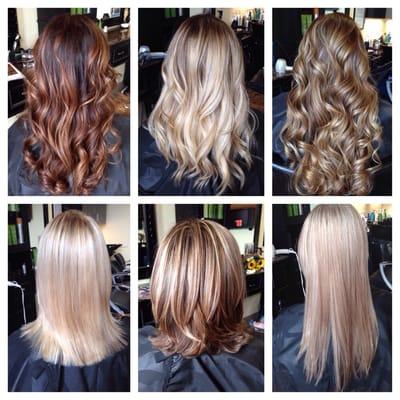 Just a few examples of beautiful foils, baylayages and colors I've done