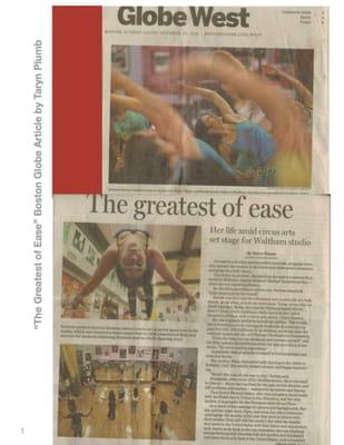 Moody Street Circus in the Boston Globe