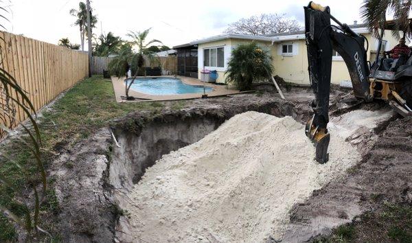 Drain Field Installation.