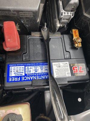 Tech installed the battery upon purchase, greatly appreciated!