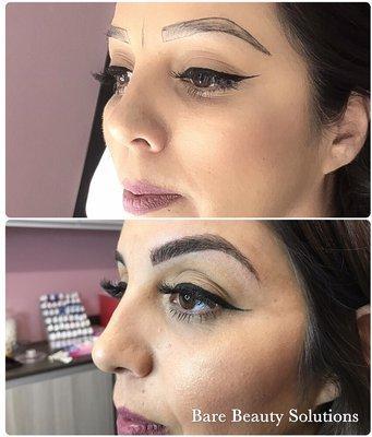 Microblading before and after