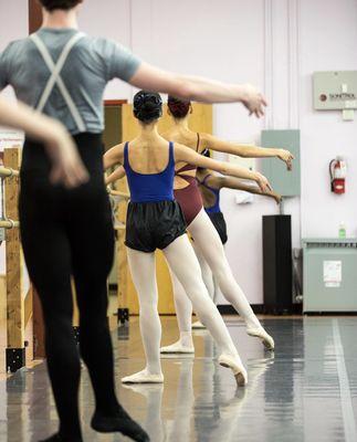 Students pictured in ballet class!