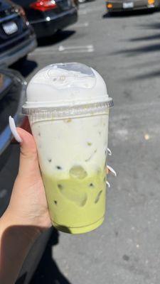 Iced matcha latte