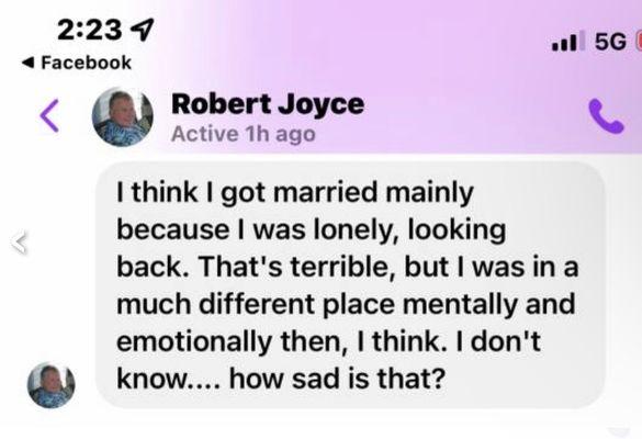 Robert Joyce (married property manager) talking badly about wife and hitting on me / sexually harassing me extensively