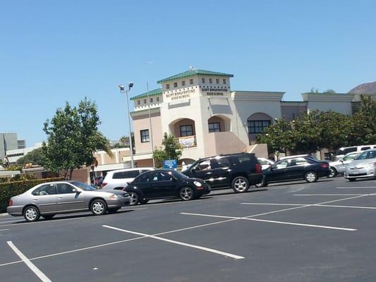 parking lot to the right of the school