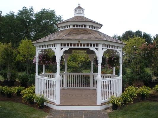 Gazebo in banquette setting.