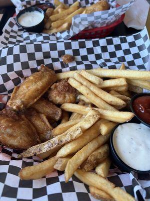 Wings and fries