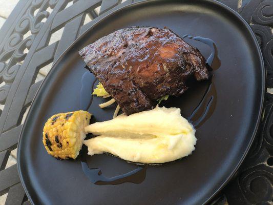 Chef's Special "Baby Back Ribs with Creamy mashed potatoes and corn