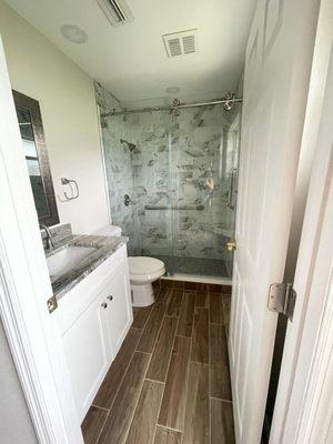 Complete Bathroom build from a closet