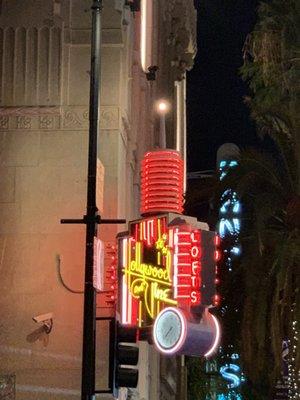 The Exterior Neon Sign @ The Corner of the Famous Hollywood & Vine October 2019