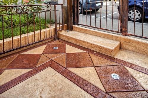 Stamped concrete design in Los Angeles