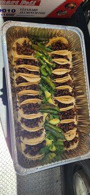 Tacos de asada catering platter