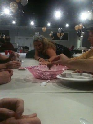 Taking communion during a card game on NYE...only at GoodNews have I seen something like that. We are a CROSS-eyed ppl.