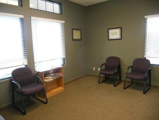 Our child friendly waiting area. There is another waiting area for adults and teens.