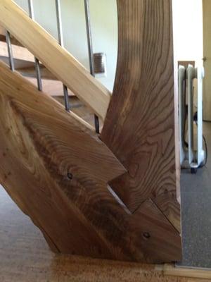 Elm Staircase - Dovetail joint