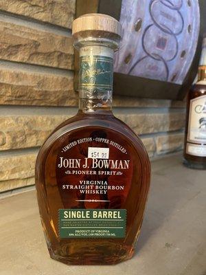 John J. Bowman Single Barrel.  My wife got this with pick 59.