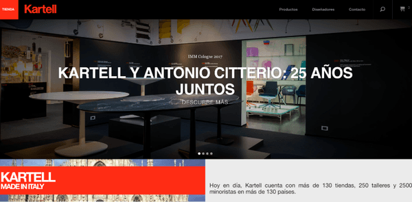 Kartell - Ecommerce development