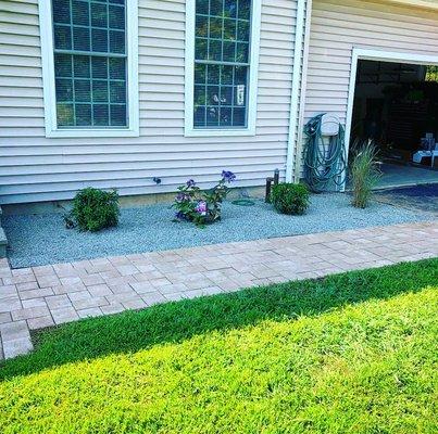 Crushed Stone Garden Bed