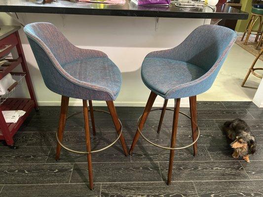 Vintage bucket bar stools