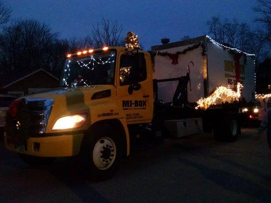 The Coastal Mi-Box truck all lit up for the holidays!