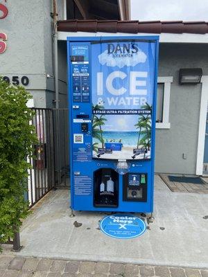 Ice and Water Vending Machine. Open 24/7