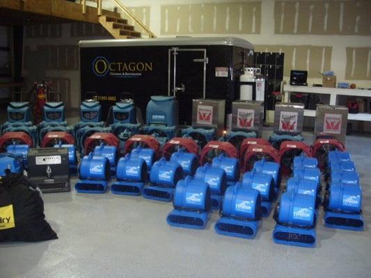 Octagon Cleaning and Restoration cleaning equipment