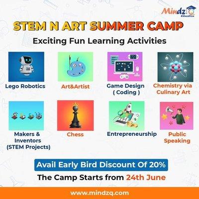 Experience the thrill of science projects
 Indulge in art projects
‍ Immerse your kid in yoga sessions
 Enjoy exciting indoor and