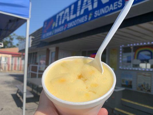 Small mango water ice