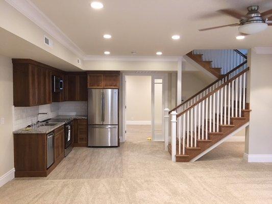 Completed basement remodel