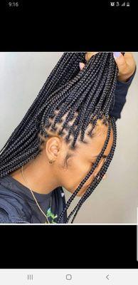 Knotless box braids