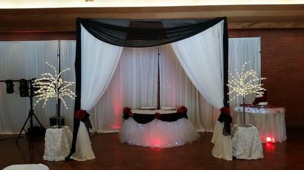 Sweetheart table for us in the reception area