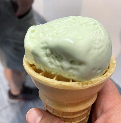 Single pineapple pistachio in a cone