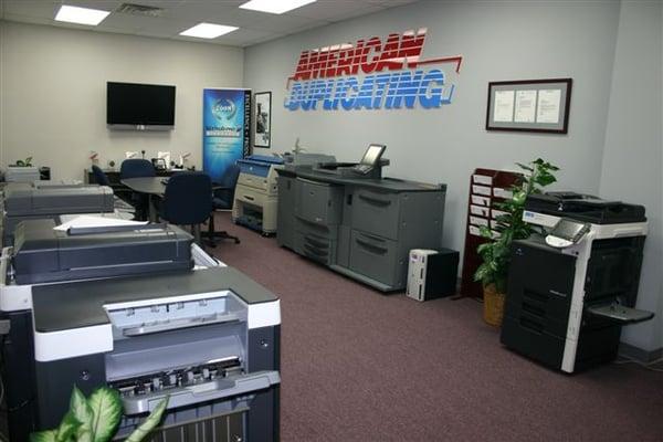 American Duplicating show cases all of the current models from Konica Minolta.