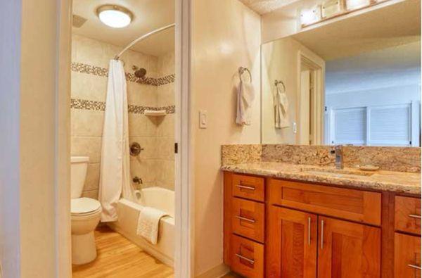 This is my bathroom off the master bedroom.  (Not my photo, but correct. )