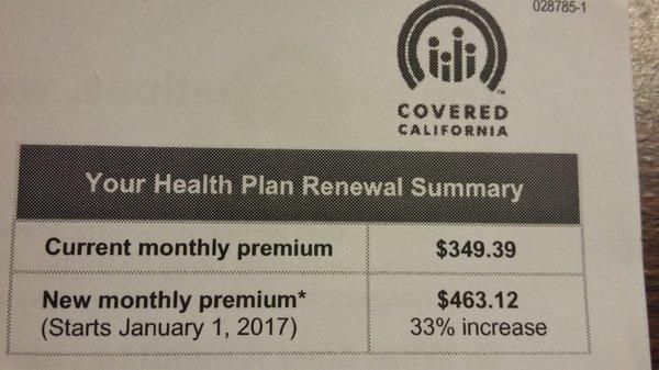 OUTRAGEOUS INCREASE for a BRONZE PLAN!