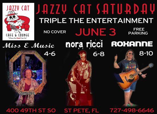 Jazzy Cat showcases local bands and artists every Saturday.