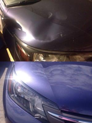 Our car before (top) and after. Yay Vision auto body!