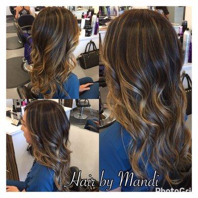 Balayage and baby lights