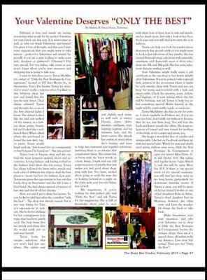 An article written about Only the Best Boutique and Consignment Shop. The owner Teresa is such a wonderful person.