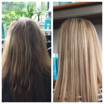 Transition from Foil to Balayage by Cheryl.