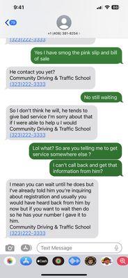 Messages from "Smart Auto Registration"