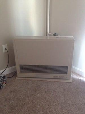 Stylish heating unit in the living room