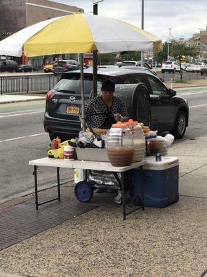 Saturday afternoons only. In front of Grand Avenue/Newtown subway station on Queens Blvd.