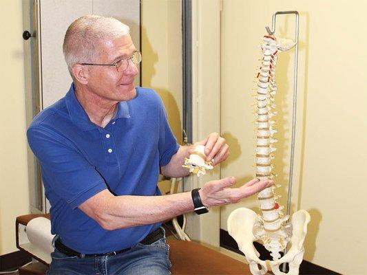 Dr. Czerminski interacting with a patient.