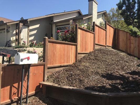 Side by side board Fence Installation- Benicia Ca