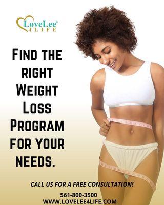 Wanna have the curves that you dream of? Join us and get healthy with LoveLee 4Life Medical Weight Loss Program!