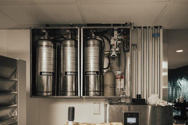 Do you have a commercial kitchen? We will design, service, and inspect your kitchen fire suppression system.