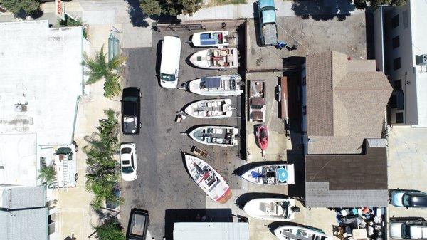 Aerial footage of Master Marine Boat Service